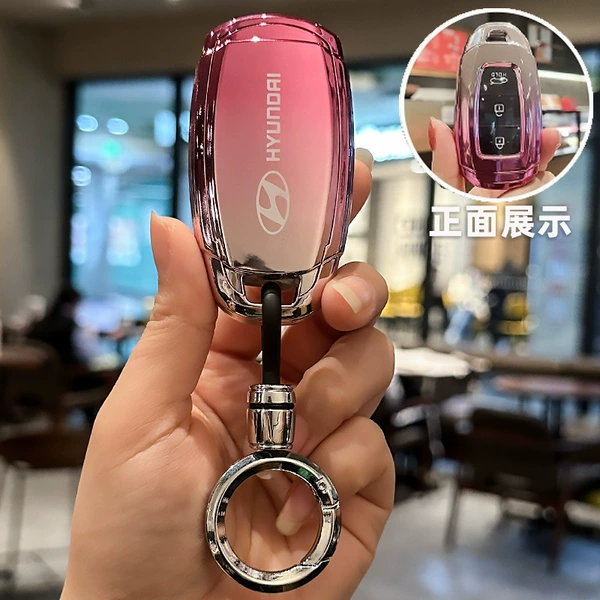 E style [Gradient Translucent Pink] with simple ring buckle