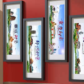 全国旅游城市木质冰箱贴武汉广州北京杭州西安旅游城市纪念品