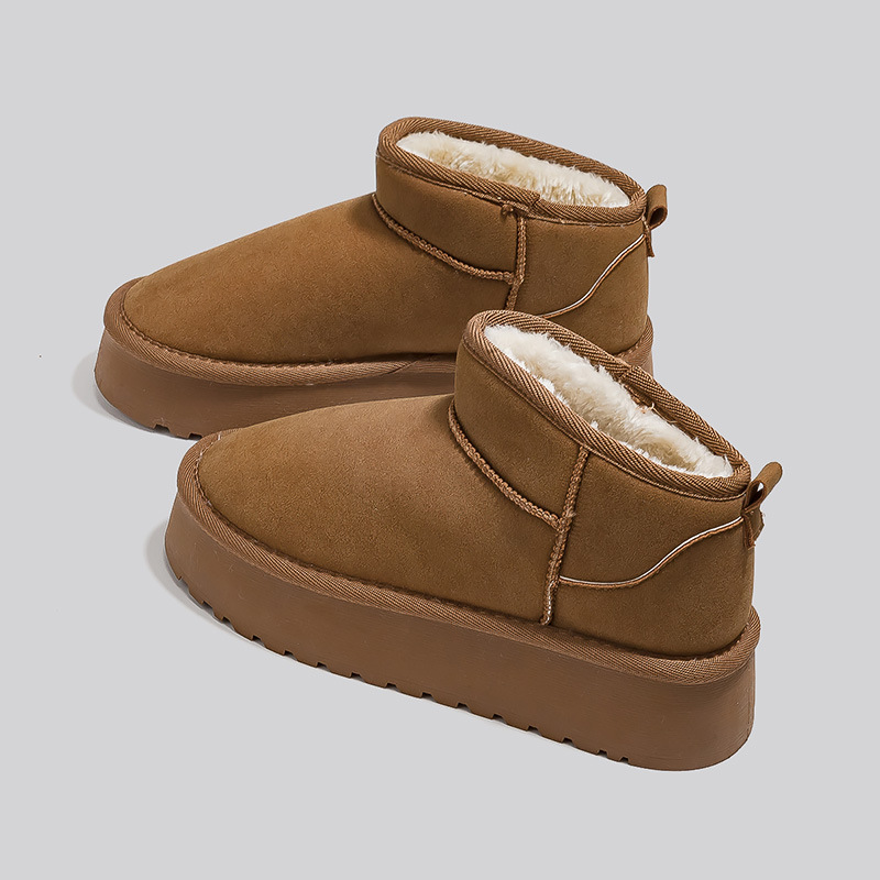 Botas de nieve de muffin para mujeres 2024 invierno nuevo calentamiento de algodón y botas de mujer gruesas G9901