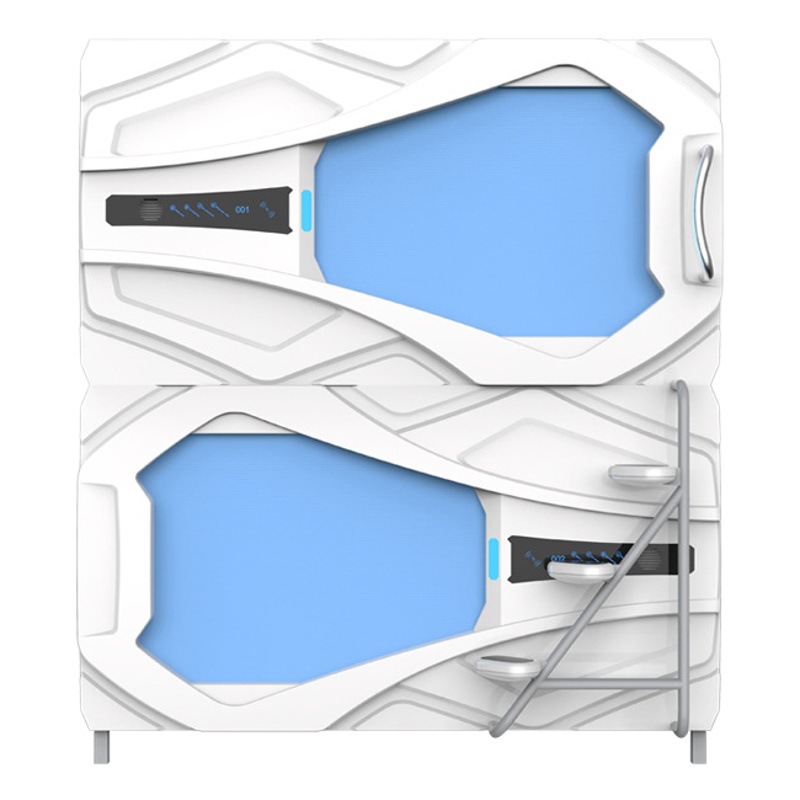 Cama de Cápsula para Hostal Litera de Doble Capa de Plástico, Multifuncional, Desmontable, para Dormitorio Estudiantil