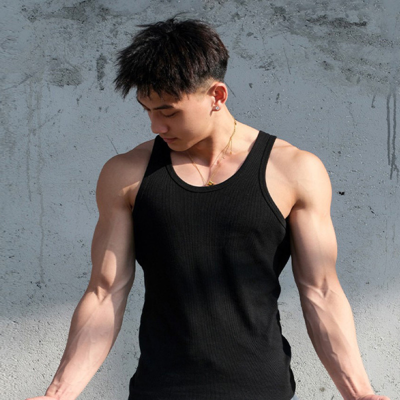 American Sports Vest Men's 2025 Spring New Basketball Fitness All-match Sweat Absorbing Breathable Waistcoat Sleeveless T-shirt