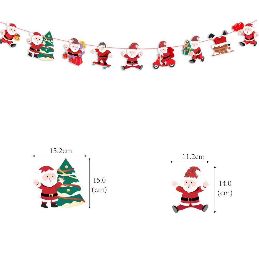 Decoraciones navideñas bandera navideña