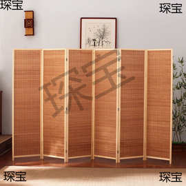 简约竹编特价屏风隔断客厅折叠移动卧室遮挡家用办公室折屏玄关