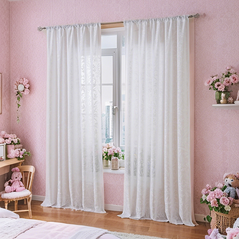 Novas cortinas criativas de renda transparente branca, luxuosas, estilo americano, para sala de estar, quarto, hotel, vintage e artísticas._voghion.com