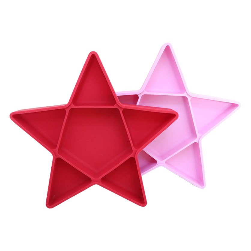 Forma creativa vajilla Venta caliente compartimiento de alimentación vajilla estrella de cinco puntas estilo chino alimentos complementarios suministros maternos e infantiles