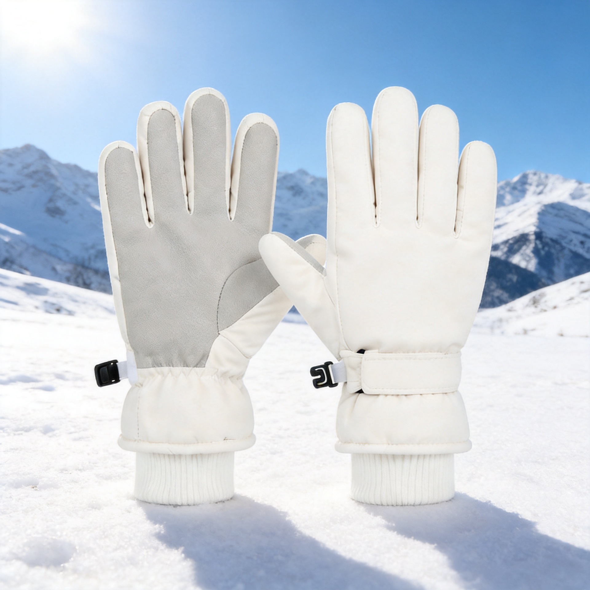 Cross-Border Children's Ski Gloves with Quick-Dry Waterproof Fabric, Autumn and Winter Fleece-Lined and Thickened with Cartoon Print Zai Jun