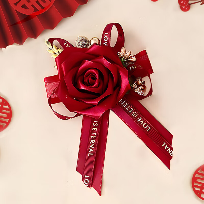 Nuevo estilo chino boda corsage novio novia dama de honor boda tapeta conjunto completo de suministros de la boda image 12