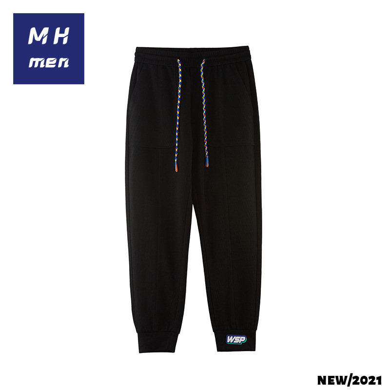 MH men's special fees men's tide card spring new jogging casual small foot trousers loose men's sweatpants