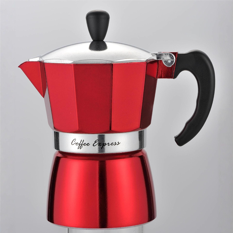 Coffee Maker Moka Pot Household Hand-Cranked Small Aluminum Coffee Pot Pour-Over Pot Espresso Single-Person Italian Hand-Brewed Coffee