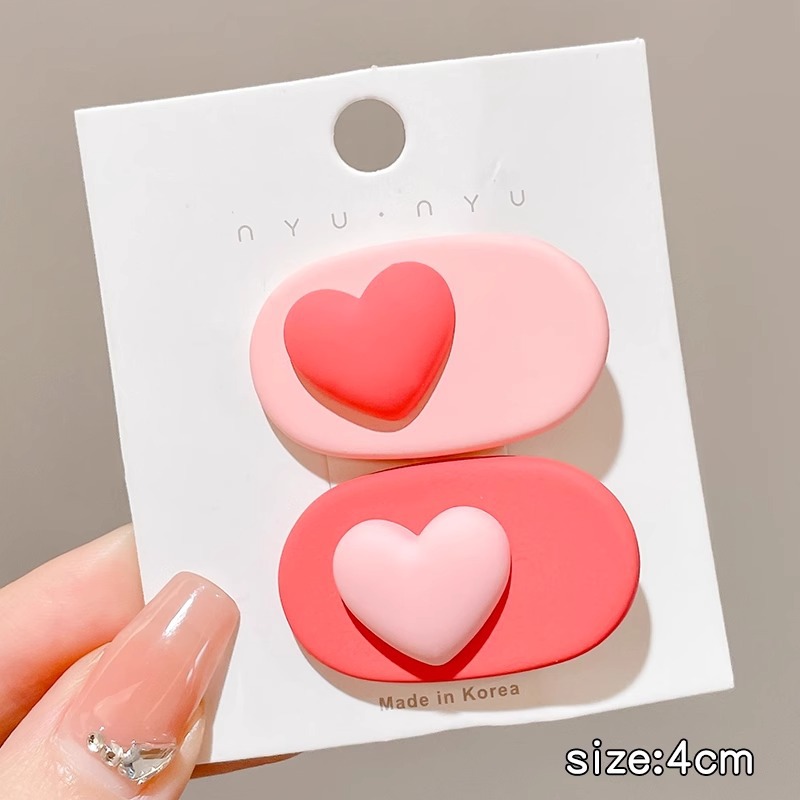 Rosa horquilla femenina 2024 Nueva horquilla BB clip frente flequillos laterales horquilla rota lindo clip de dopamina otoño