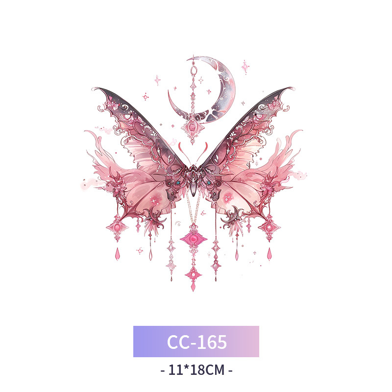 Transfronterizo en stock al por mayor de halloween colorido mariposa tatuaje pegatinas simulación sangrienta cicatriz pegatinas divertidas pegatinas impermeables