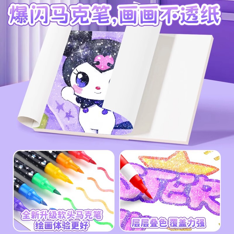 双頭グリッターマーカーペン 蛍光グリッタージェル ハイライター グリッター水彩ペン アクリルマーカーペン|undefined