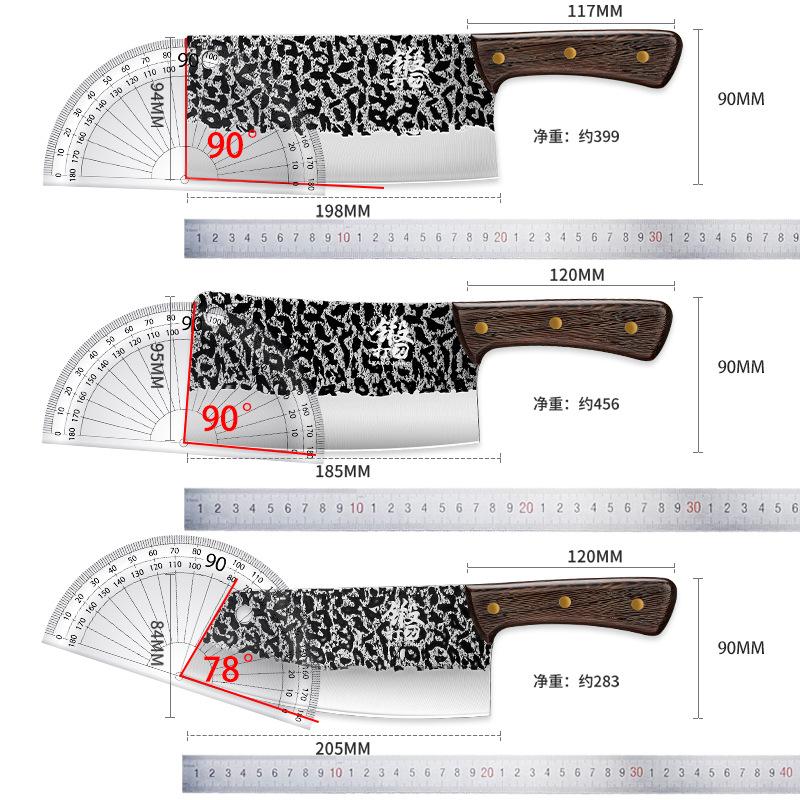 Longquan cuchillo de cocina doméstico súper rápido afilado cocinero conjunto de corte de carne forjado corte de corte de doble uso cuchillo de acero inoxidable Otros