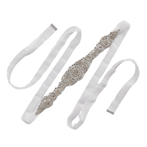 XW51 bridal belt manufacturer rhinestone wedding girdle evening party dress accessories cross-border supply