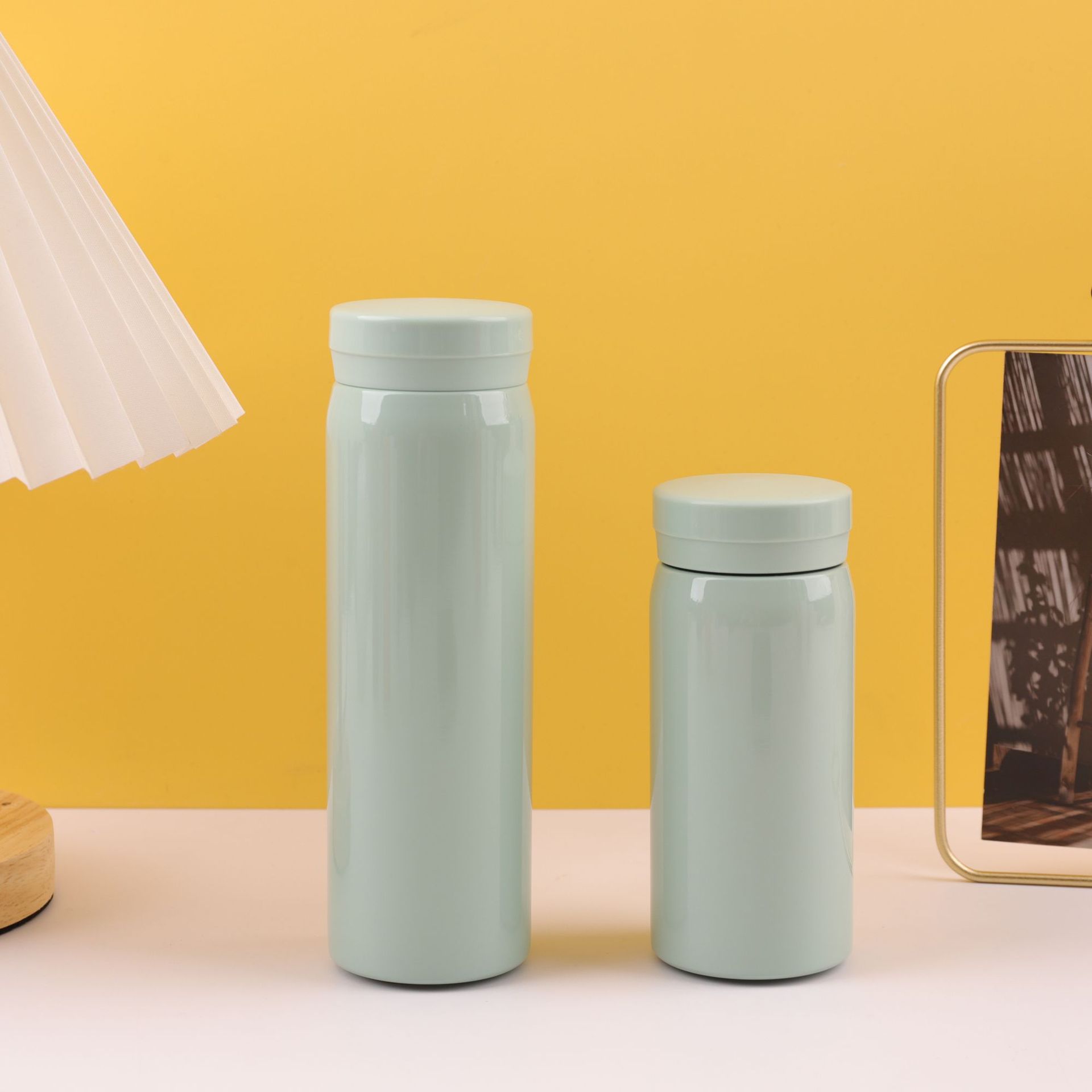 Taza de bolsillo de vacío de acero inoxidable 304 transfronterizo simple taza de agua de estudiante fresco taza de vacío de regalo portátil para el hogar