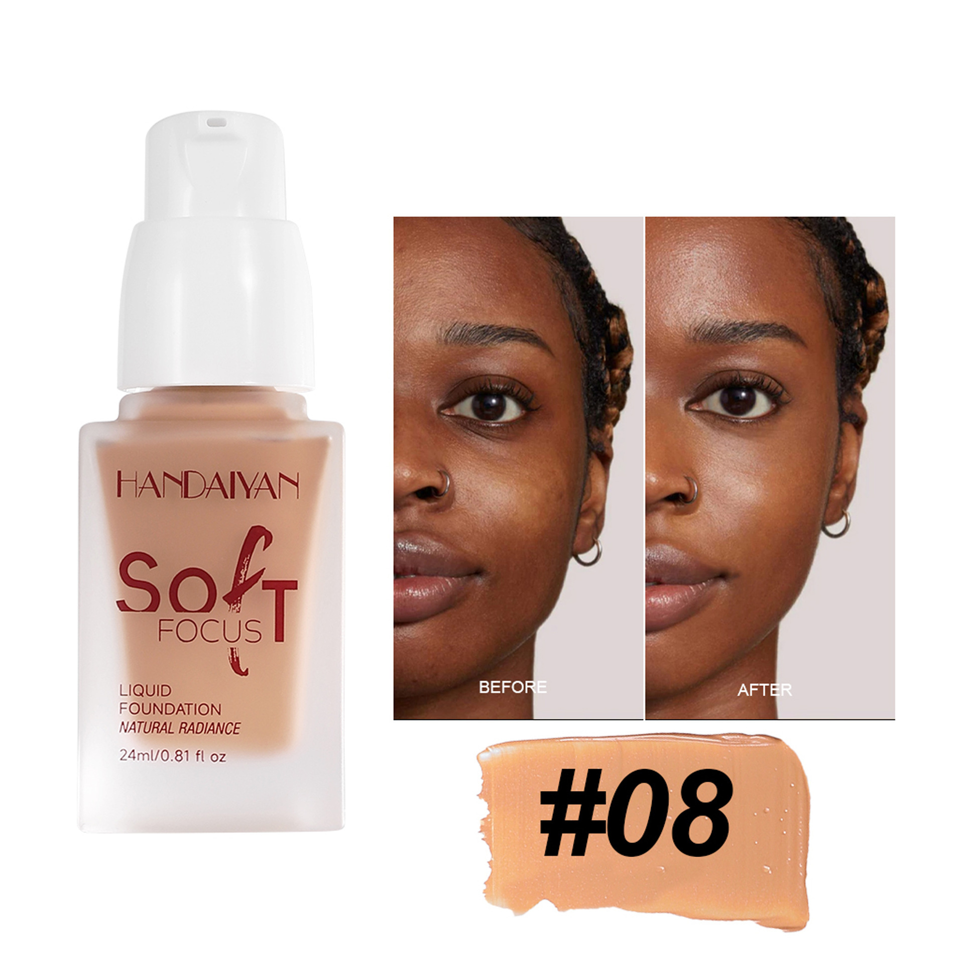 Base líquida transfronteriza opacificante duradero sin quitar el maquillaje, base humectante no pegajoso, maquillaje al por mayor.