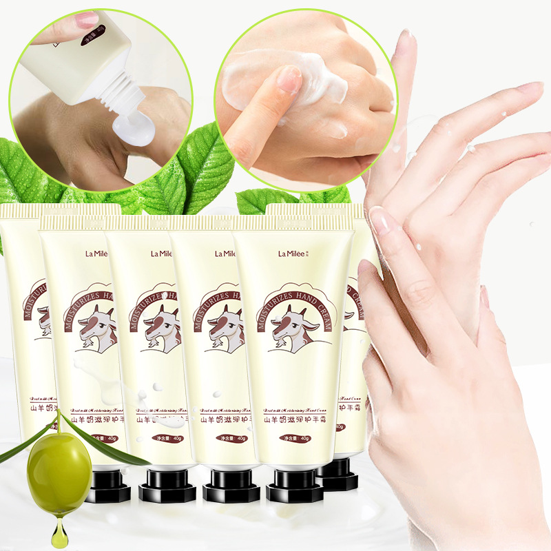 萊玫40g山羊奶水潤嫩滑護手霜手部護理防乾裂滋潤保濕批發代發