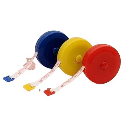 圆形迷你1.5米小卷尺可爱伸缩塑小皮尺量衣尺软尺礼品尺可爱