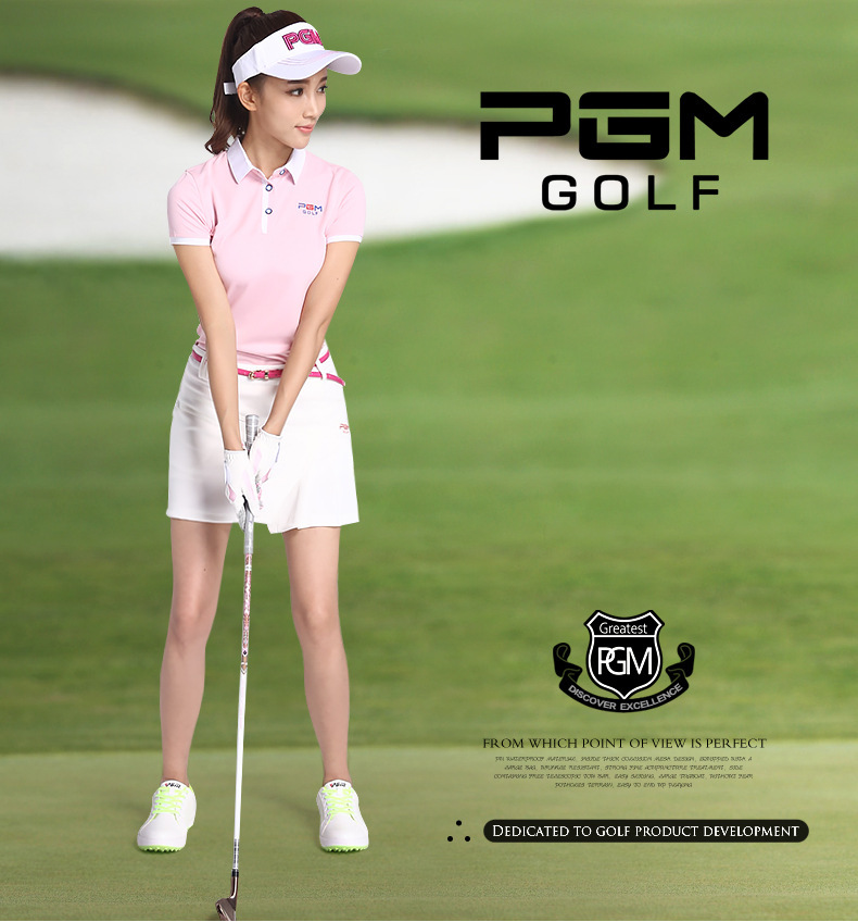 Váy golf nữ hakama dây kéo thời trang xếp ly lót an toàn — Qz012 màu cam, Qz012 màu đỏ hoa hồng, Qz012 màu trắng, QZ012 màu xanh lam chi tiết 7