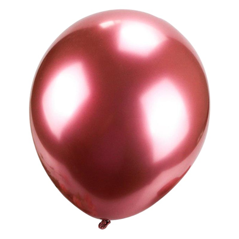 Globo de metal de una sola capa 12 pulgadas 2,8G color de metal decoración de cumpleaños fiesta globo de boda globo conjunto de procesamiento