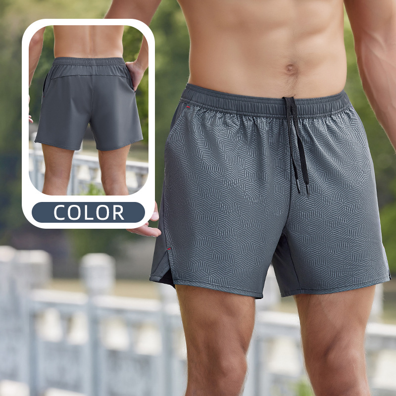 Verano nuevos pantalones cortos casuales de talla grande para hombres transfronterizos costura pantalones cortos transpirables de secado rápido pantalones cortos de fitness para correr al aire libre image 14