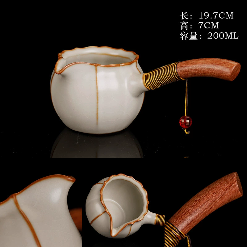Чайник заварочный (Ruyao) лотосообразный носик, глазурованный фарфор из керамики Ru, единичный для чайной церемонии