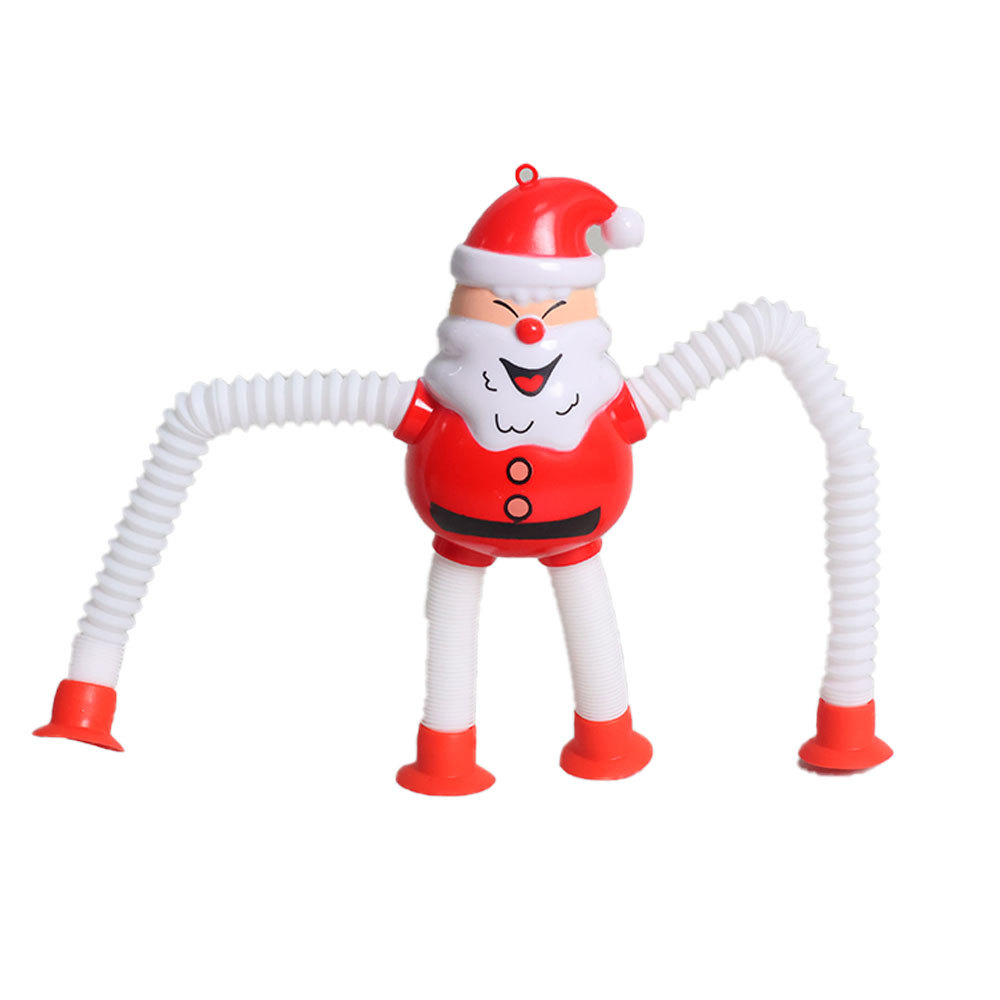 Cross-Border Santa Claus Giraffe Telescopic Tube Puzzle Decompression Stretch Tube Decompression Suction Cup Children's Toy Foreign Trade