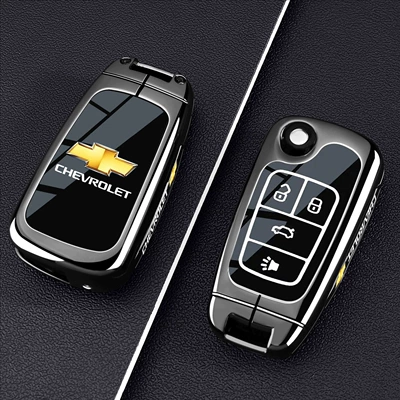 Static Rod/Key Bag, Old Model Malibu Chevrolet Cruze - model-d-4-button-gun-black-single-shell