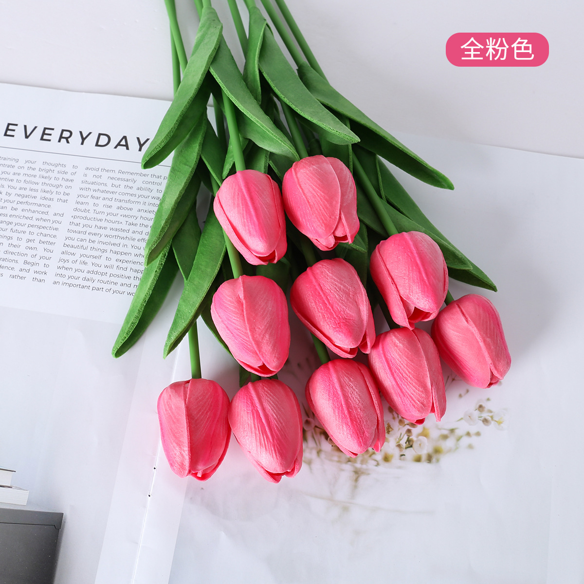 Mini pu tulipán simulación sensación tulipán flor decoración del hogar decoración boda fotografía apoyos flor falsa al por mayor