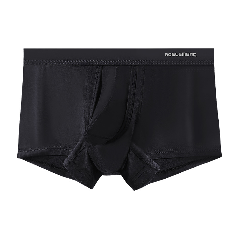 Ropa interior de los hombres jóvenes bolsa titular del escroto bala separación calzoncillos modal u convexa separación color sólido boxeadores cabeza