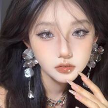 金色流苏花朵耳环女个性欧美夸张耳坠轻奢设计感新娘耳饰