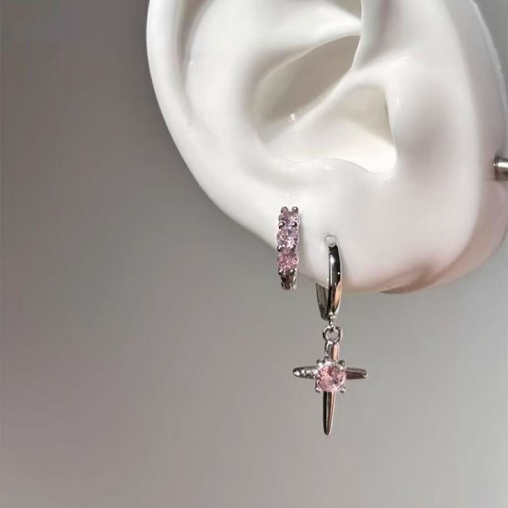 Набор розовых сережек