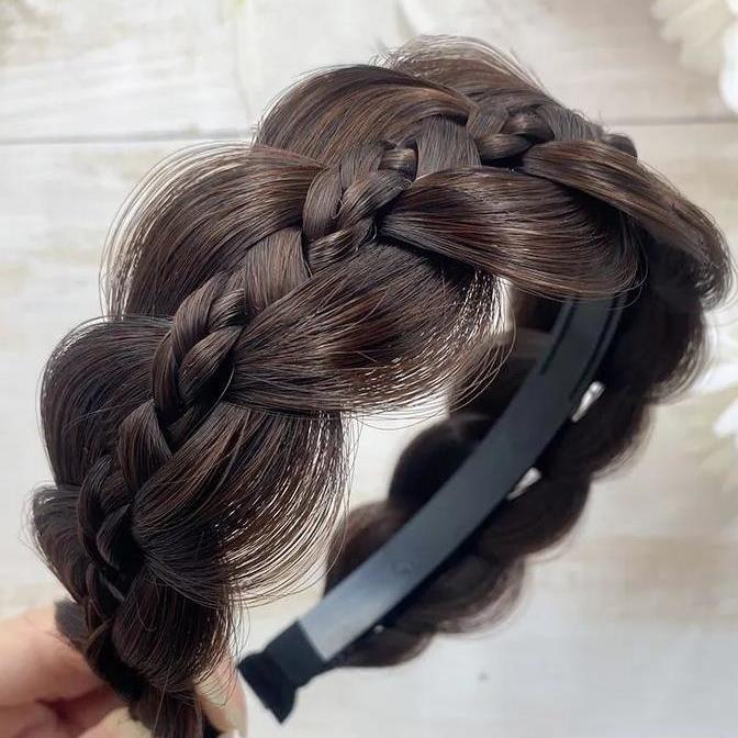 ESTILO OCCIDENTAL antideslizante de ala ancha sandwich Art Twist trenza de pescado peluca banda de pelo nuevo estilo horquilla con dientes antideslizante diario