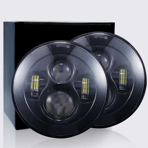 Cross-border Harley 7inch Wrangler 4-bead LED headlight for off-road vehicles and electric motorcycles, modified LED car light