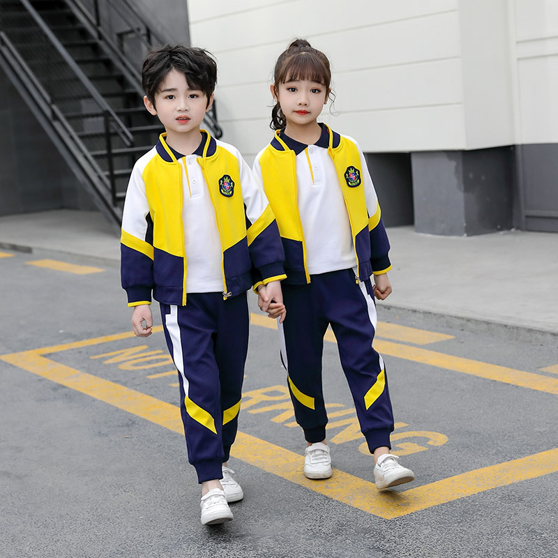 幼兒園園服春秋款三件套入園照服裝校服套裝小學生秋季運動會服裝