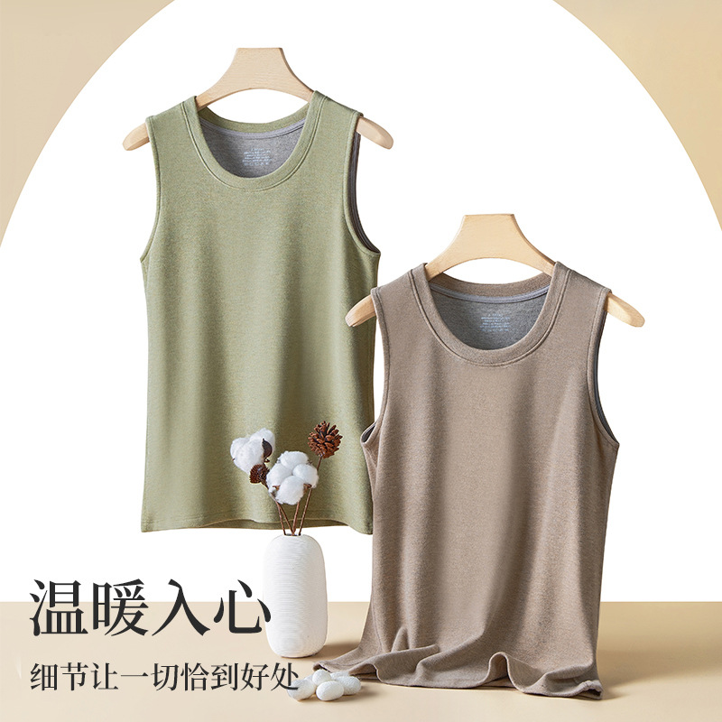 Meiya Bi Mountain Cashmere Silk Otoño e invierno Chaleco cálido para mujer Chaleco de fondo grueso y caliente