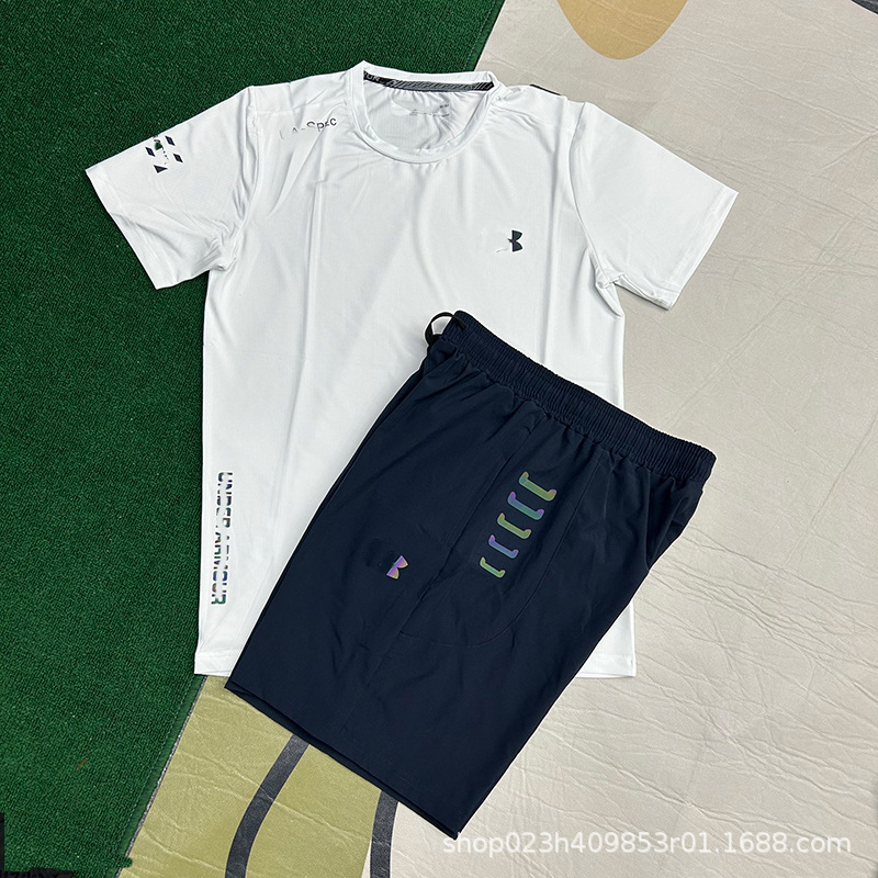 Hombres nuevos al por mayor deportes de secado rápido transpirables de manga corta camiseta de entrenamiento de hielo suelta chaqueta casual fitness