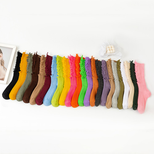 Hole beggar socks female Internet celebrity spring and summer thin women's pile socks jk new casual long cotton women's socks ins
