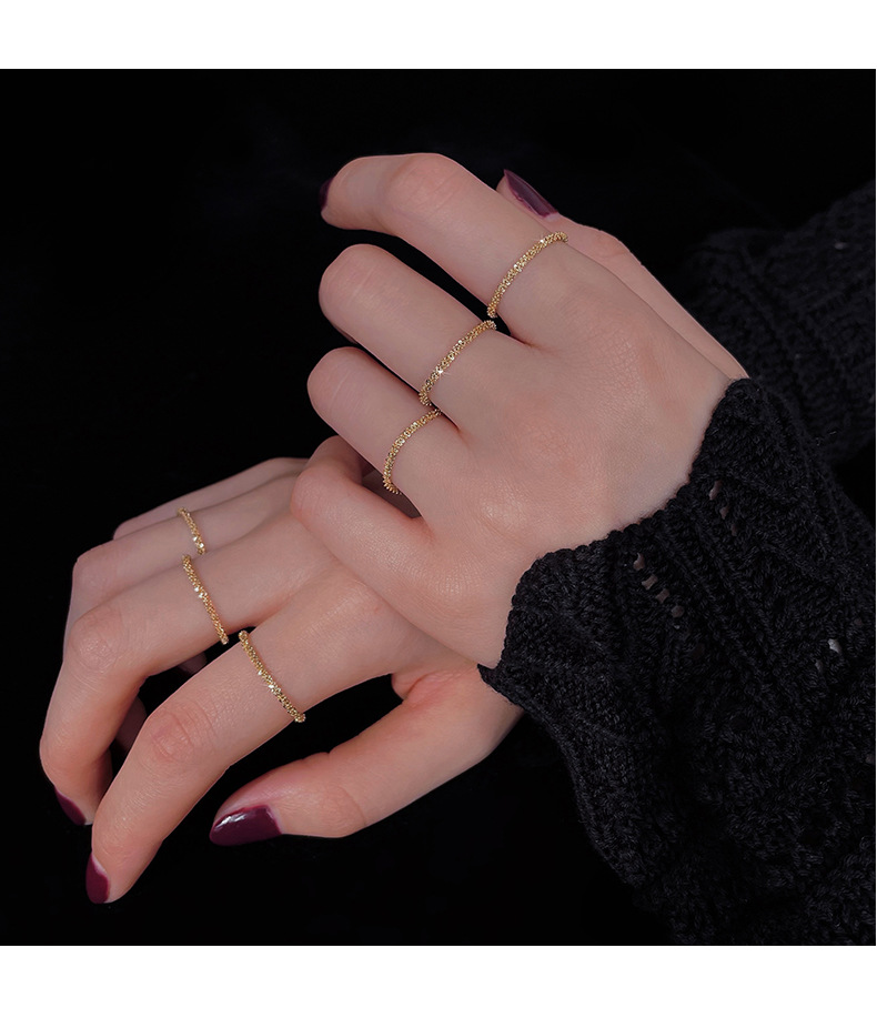 Elegant Lady Simple Style Geometric Stainless Steel Rings display picture 4