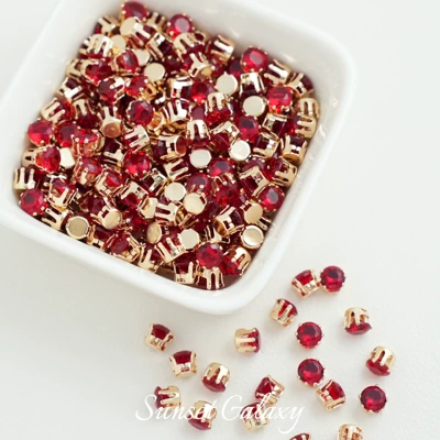 bracelet necklace accessories material, Zərgərlik ara hissələri - 5mmdark-red-30-pieces