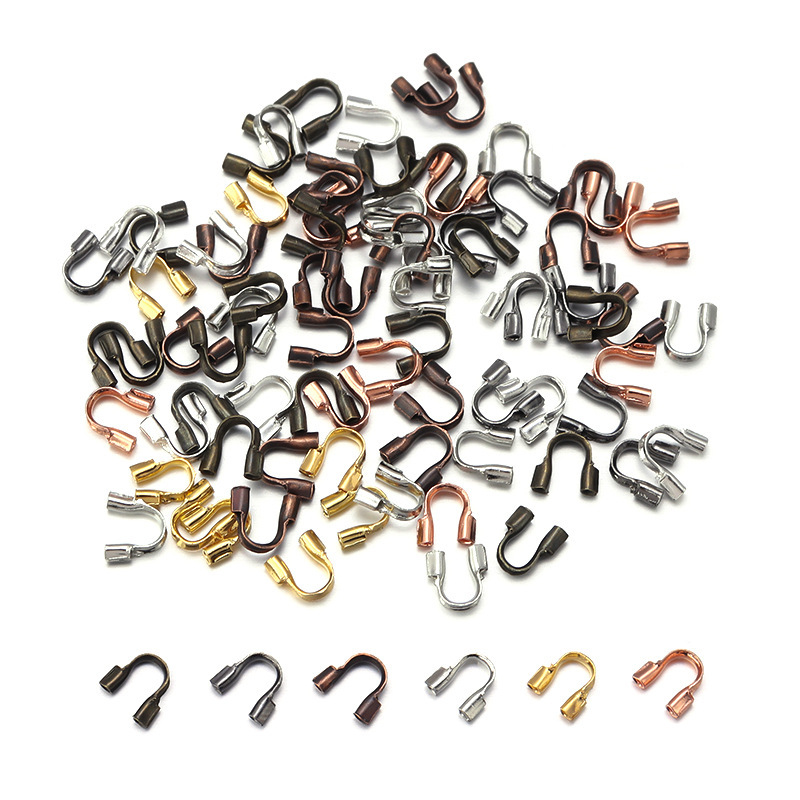 U-shaped wire protector copper tail positioning tube material wire protection diy handmade jewelry accessories 5000 PCs/bag
