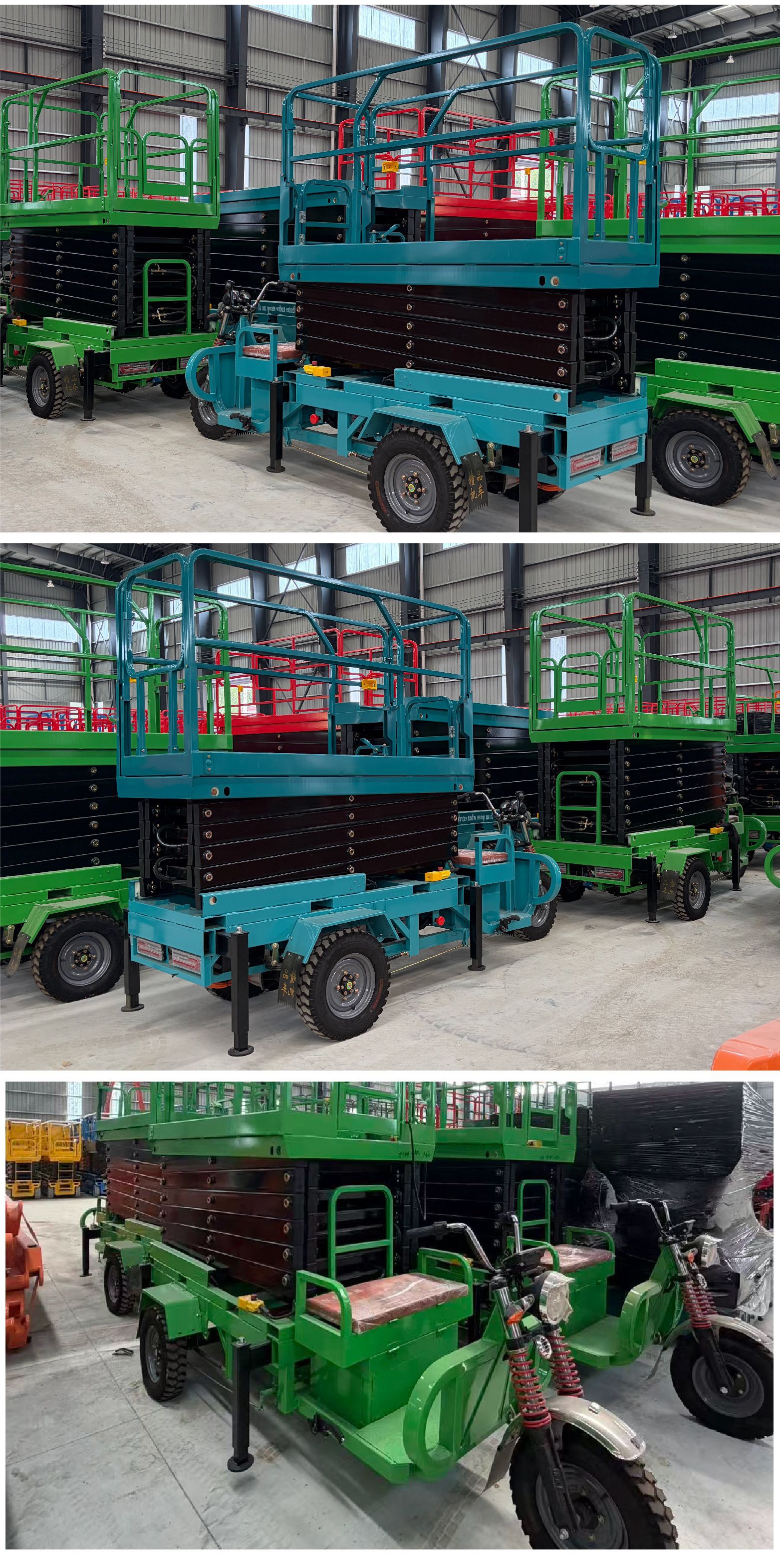 Vehicle-mounted three-wheel lift, scissor-type aerial work maintenance vehicle, hydraulic lift platform, electric three-wheel lift