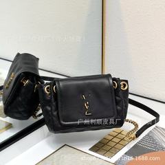 広州の高品質の楊林の郵便物のカバンのnoキタは菱格のチェーンの封筒のカバンの本革のシングル肩の脇を覆います。