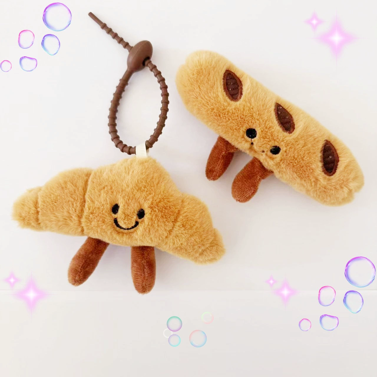 Симпатичная булочка с рогами брелок подвеска мультфильм десерт кукла еда кукла хлебная сумка маленькая подвеска