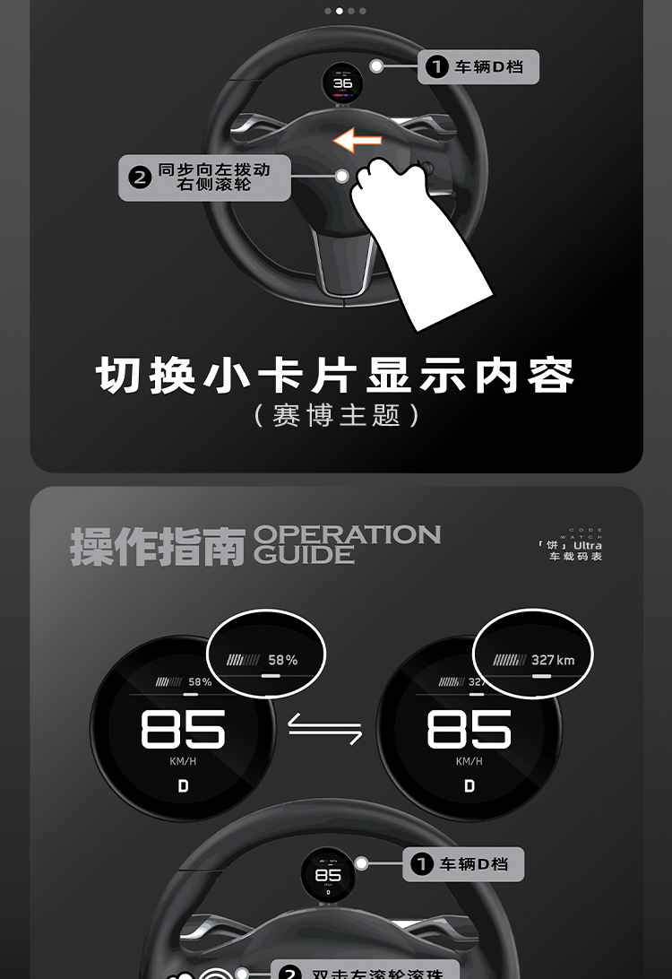 Tita Car Air Code Meter Wireless Magnetic Suction Type Is Suitable for Tesla's New Version Car Dashboard Display