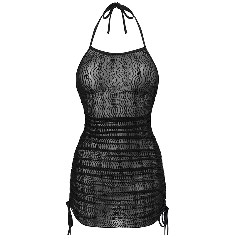 Regular Top Length Women's Fashion Solid Color Cover Ups