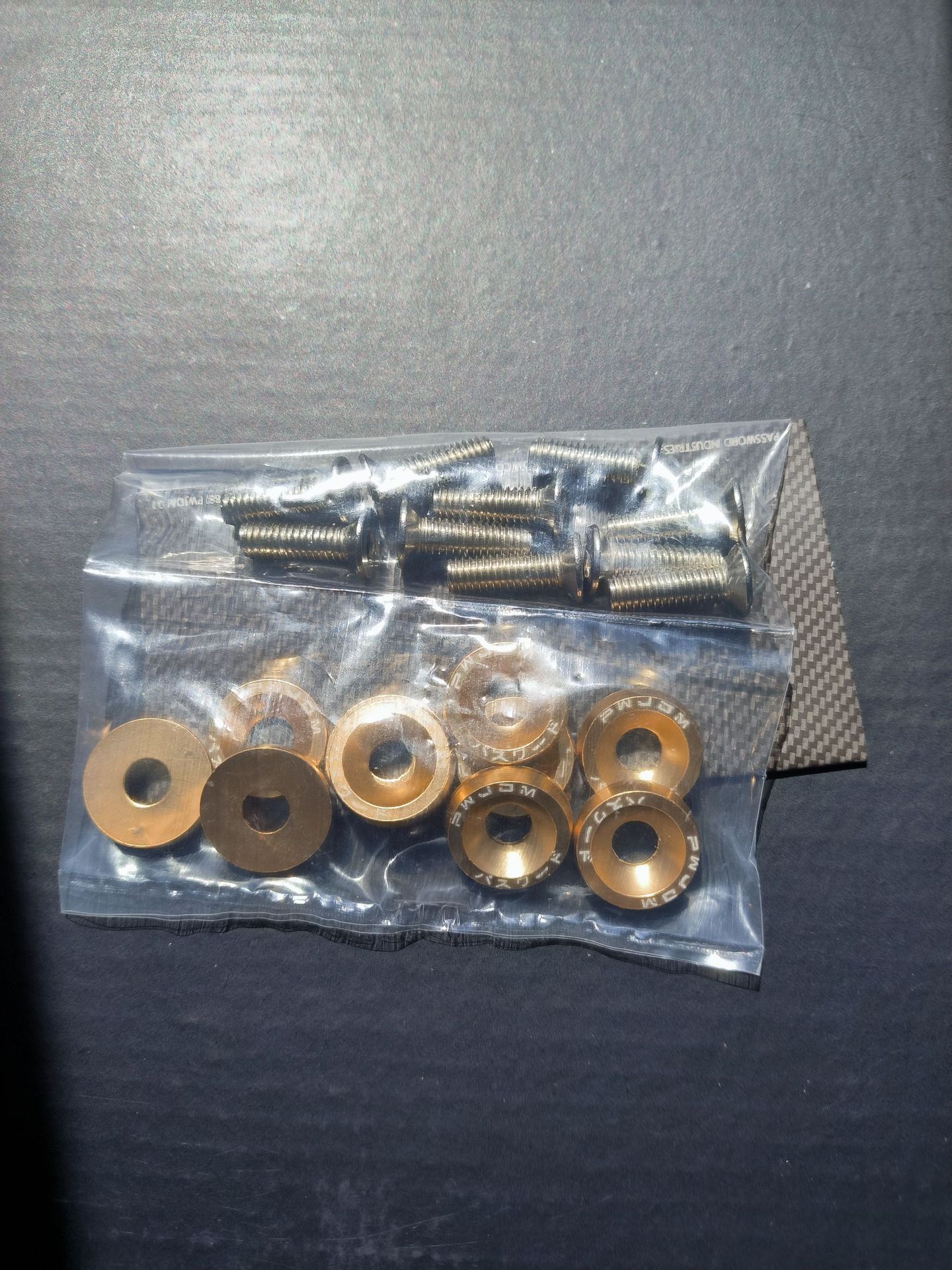 JdM suministros de modificación del coche M6 Junta tornillo de aleación de aluminio batería guardia arandela Fender placa marco tornillo