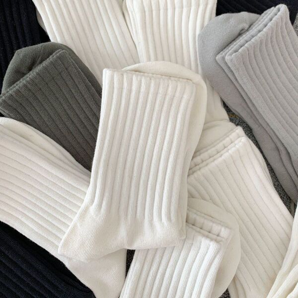 Winter white demi-season breathable sports knee socks