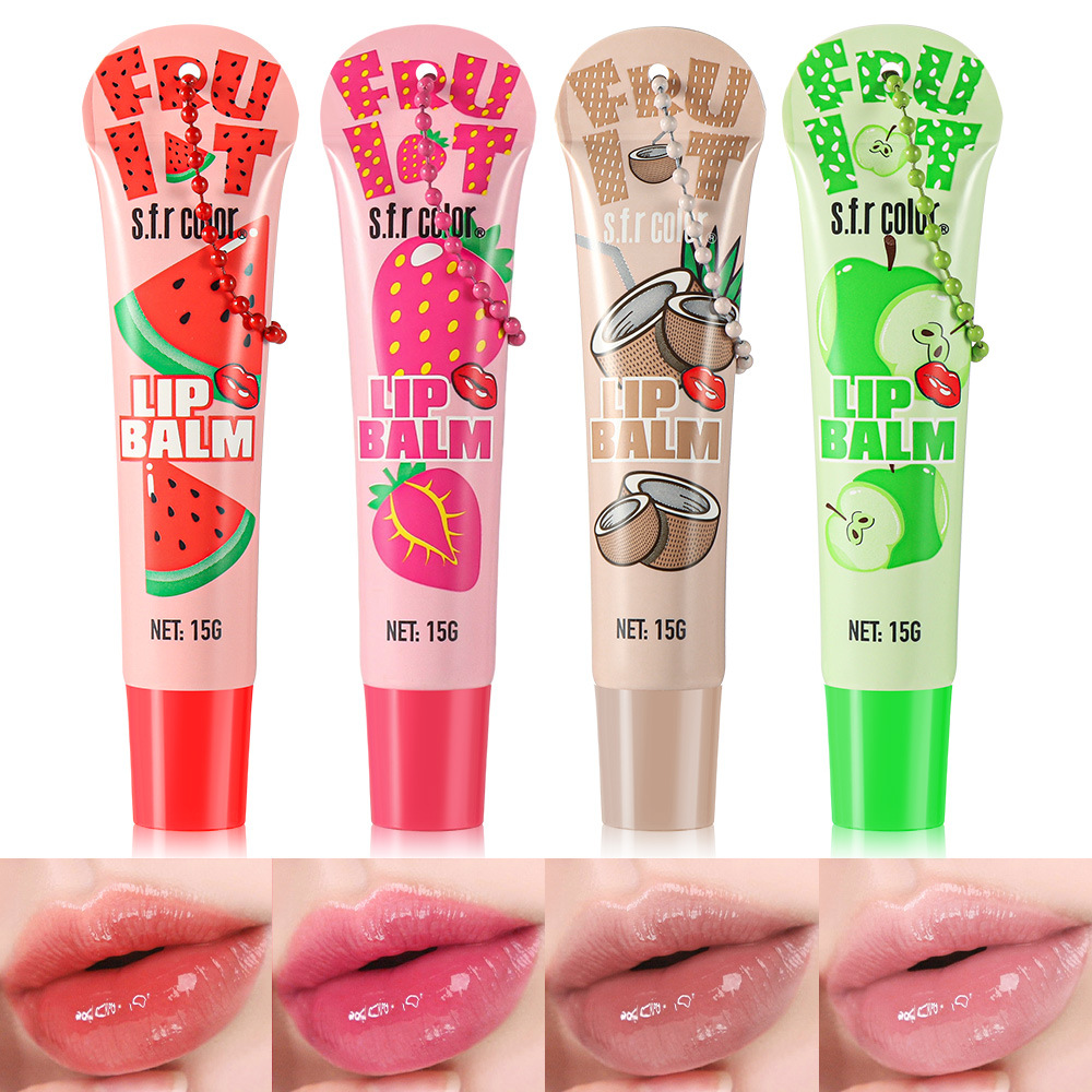 Desvanecer las marcas labiales, hidratar, hidratar, mejorar el tono natural, los labios gordurosos, el gusto puro, el sabor a la fruta, el bálsamo labial image 2