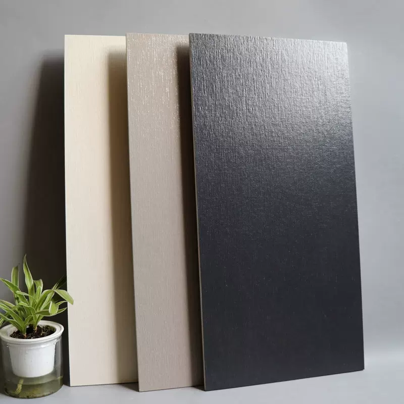 经典黑白布纹瓷砖300x600奶茶店特色内墙砖餐厅哑光灰色防滑地砖